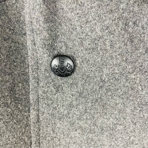 Banana Republic grey wool button preppy classic pea coat jacket medium - Picture 5 of 7
